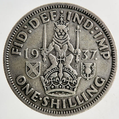 1937 George VI One Shilling Silver Coin | Fine Collectable Grade