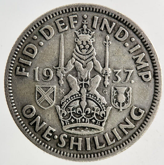 1937 George VI One Shilling Silver Coin | Fine Collectable Grade