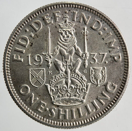 1937 George VI One Shilling Silver Coin | Very High Grade