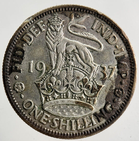 1937 George VI Shilling Silver Coin | Fine Collectable Grade
