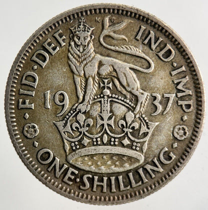 1937 George VI Shilling Silver Coin | Fine Collectable Grade
