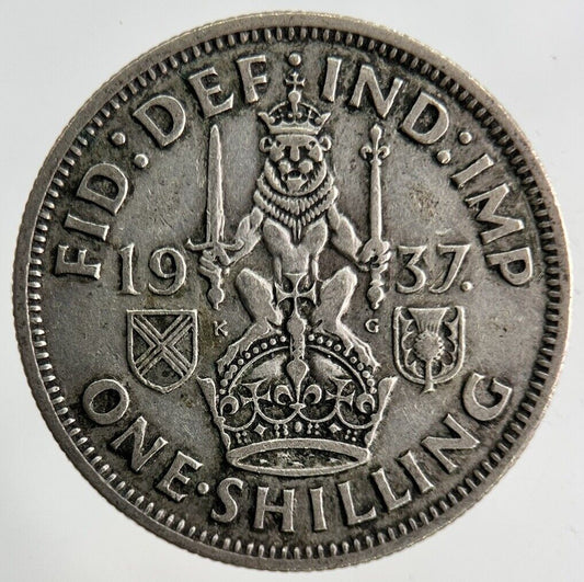 1937 George VI Shilling Silver Coin | Fine Collectable Grade