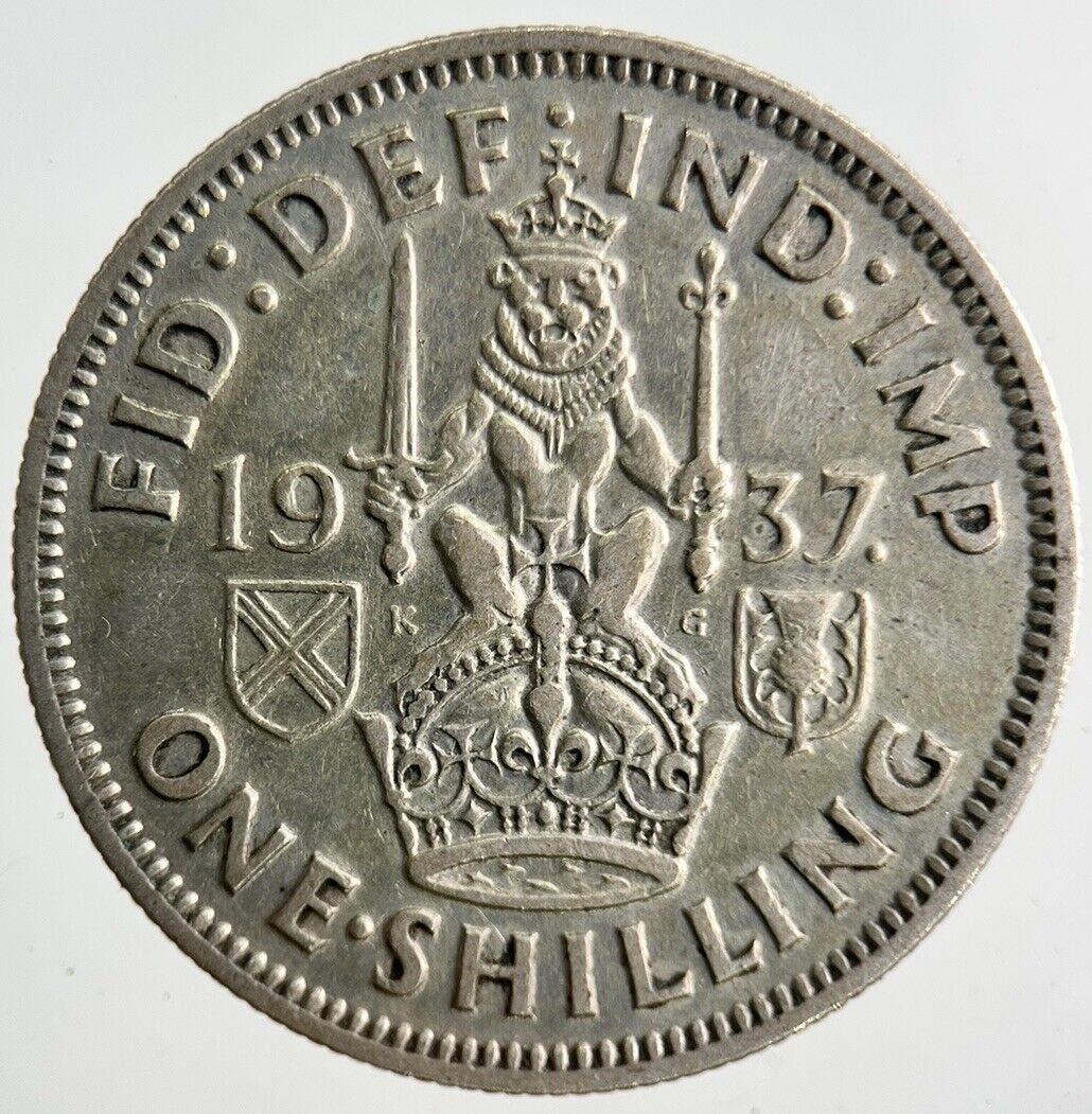 1937 George VI Shilling Silver Coin | Fine Collectable Grade