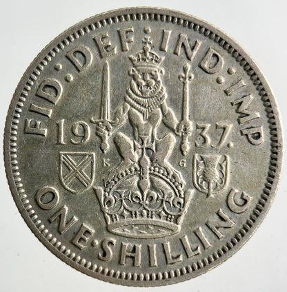 1937 George VI Shilling Silver Coin | Fine Collectable Grade