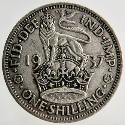 1937 George VI Shilling Silver Coin | Fine Collectable Grade