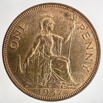 1937 George VI One Penny Coin | Very Fine Grade