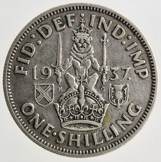 1937 George VI One Shilling Silver Coin | Fine Collectable Grade