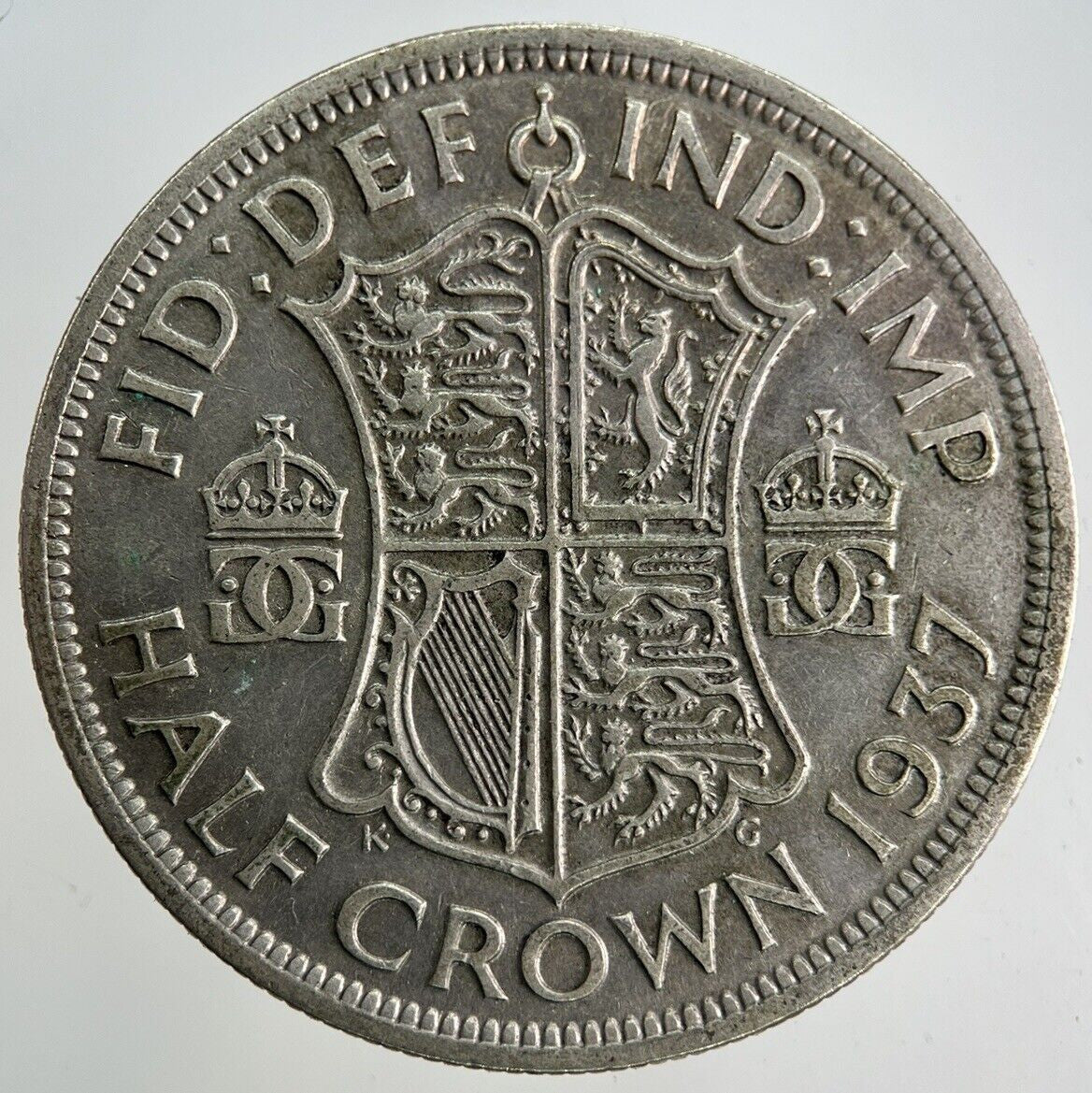 1937 George VI Half-Crown Silver Coin | Fine Collectable Grade