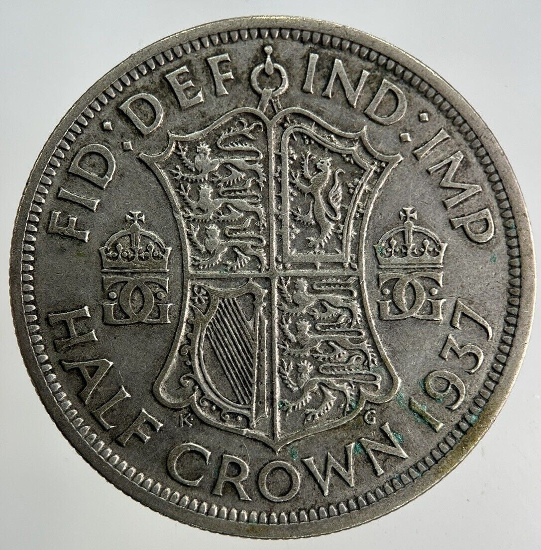 1937 George VI Half-Crown Silver Coin | Fine Collectable Grade