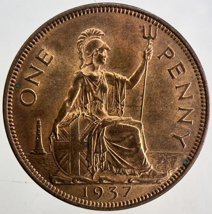 1937 George VI Penny Coin | Very High Grade