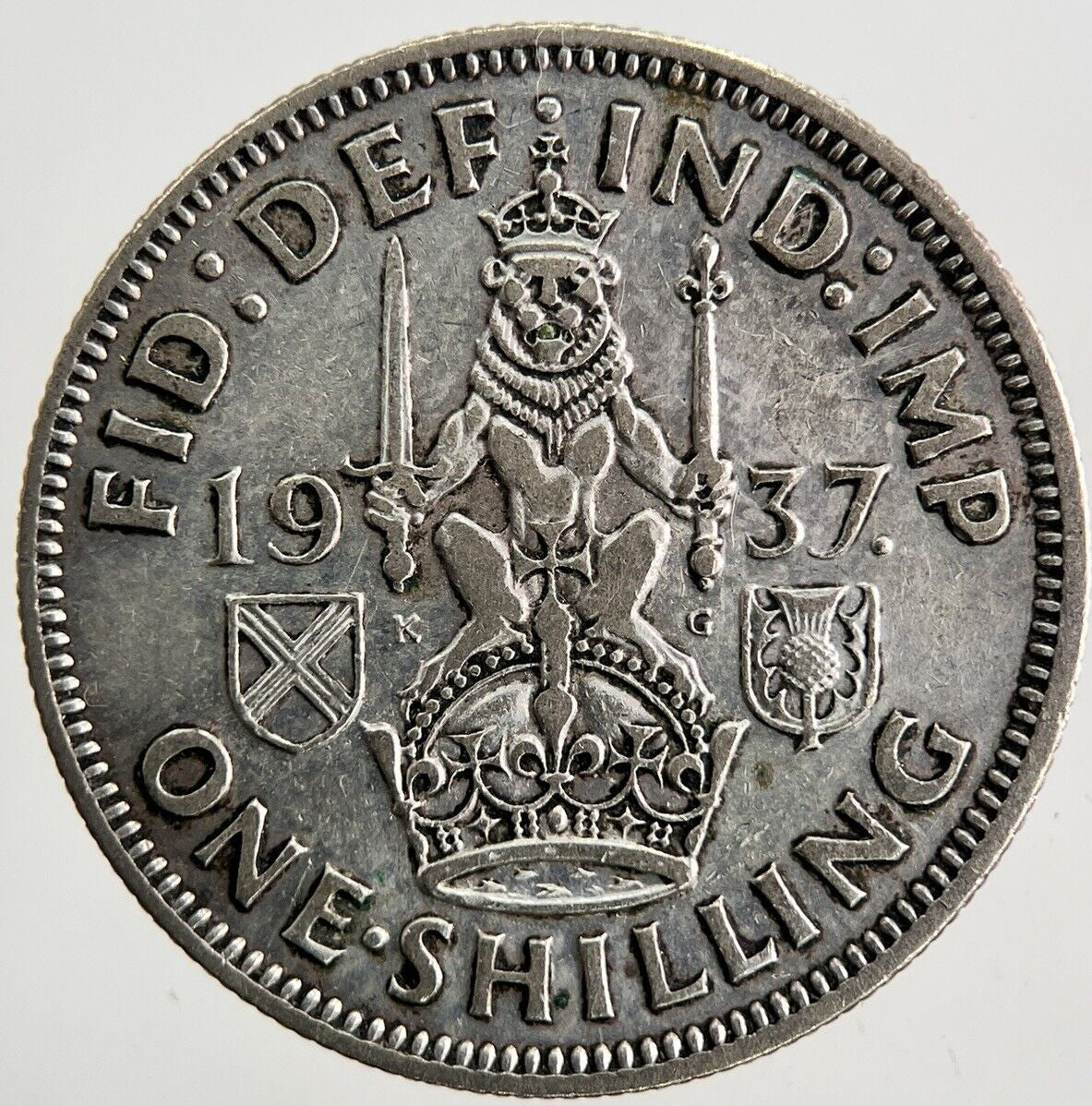 1937 George VI One Shilling Silver Coin | Fine Collectable Grade