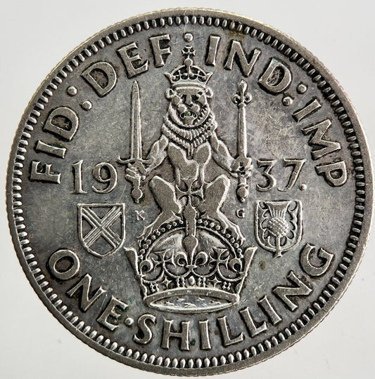 1937 George VI One Shilling Silver Coin | Fine Collectable Grade