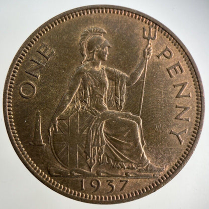 1937 George VI One Penny Coin | Very Fine Grade