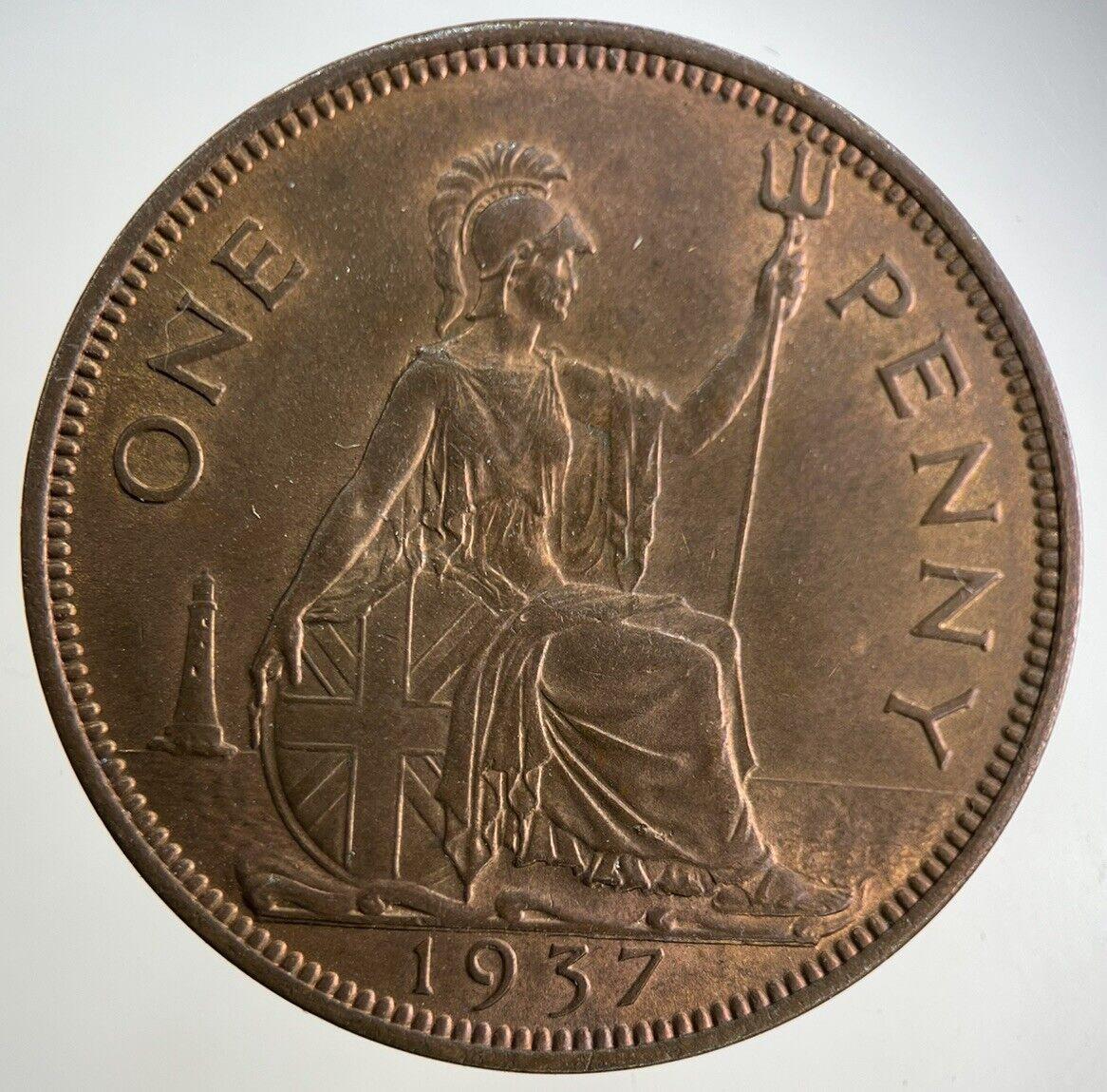 1937 George VI One Penny Coin | Very Fine Grade