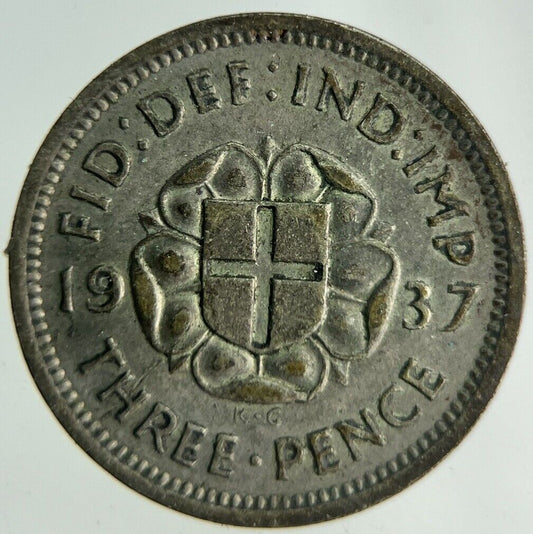 1937 George VI Threepence Silver Coin | Fine Collectable Grade