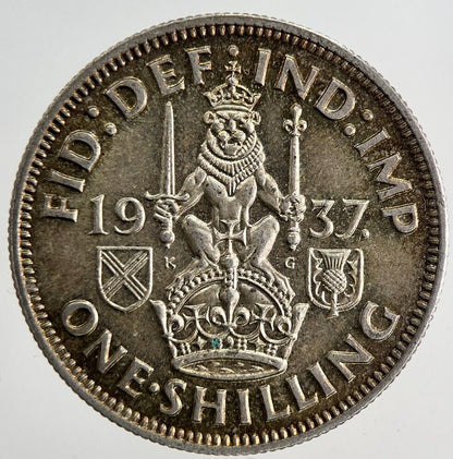 1937 George VI Shilling Silver Coin | Very High Grade