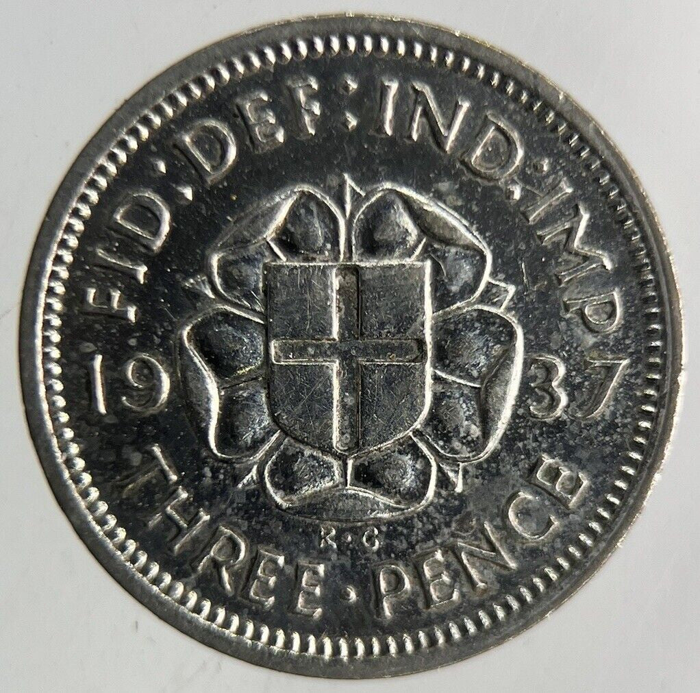 1937 George VI Threepence Silver Coin | Fine Collectable Grade