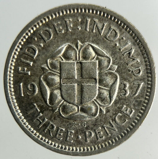 1937 George VI Threepence Silver Coin | Fine Collectable Grade