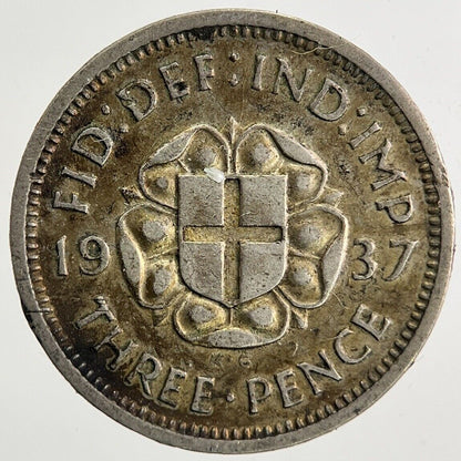 1937 George VI Threepence Silver Coin | Fine Collectable Grade