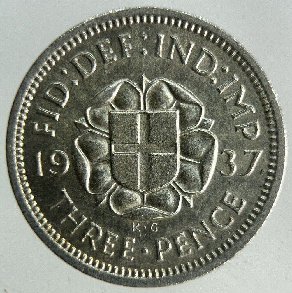1937 George VI Threepence Silver Coin | Fine Collectable Grade