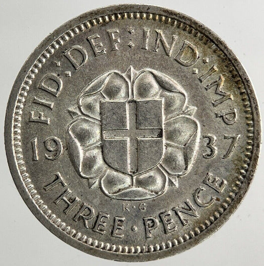 1937 George VI Threepence Silver Coin | Fine Collectable Grade