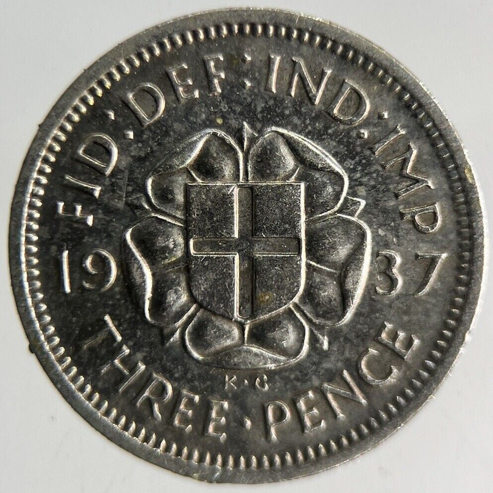 1937 George VI Threepence Silver Coin | Fine Collectable Grade