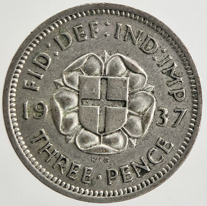 1937 George VI Threepence Silver Coin | Fine Collectable Grade