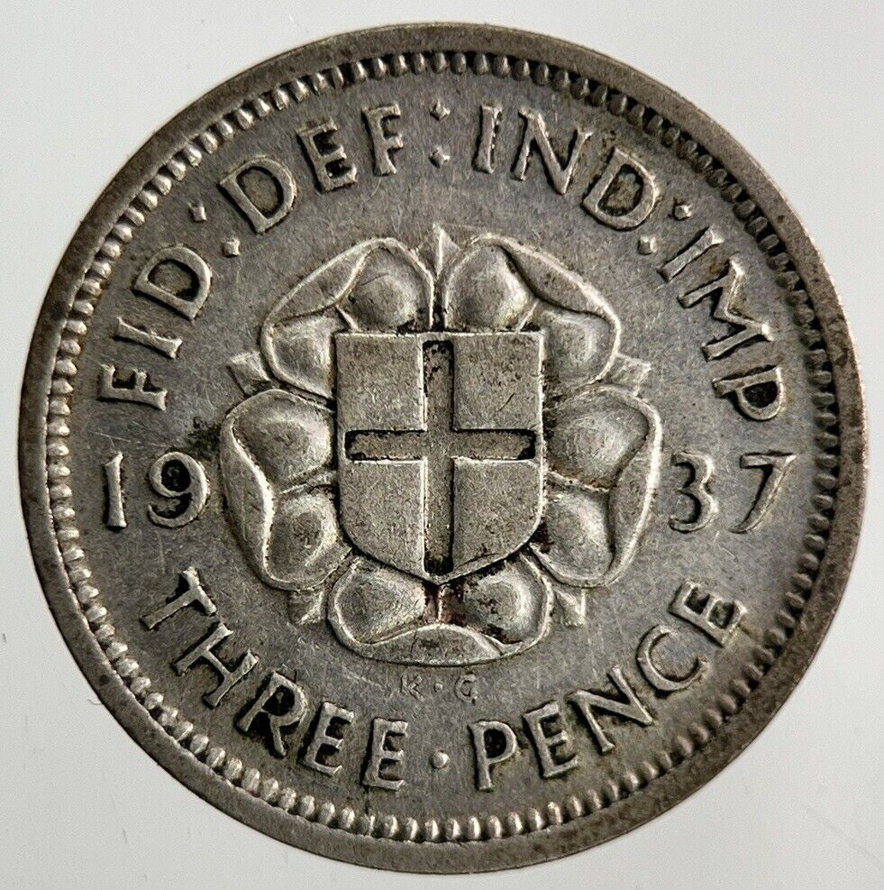 1937 George VI Threepence Silver Coin | Fine Collectable Grade