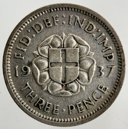1937 George VI Threepence Silver Coin | Fine Collectable Grade