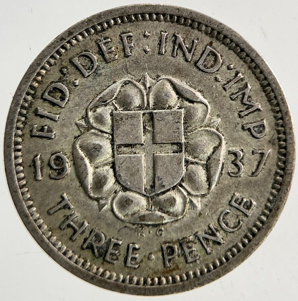 1937 George VI Threepence Silver Coin | Fine Collectable Grade