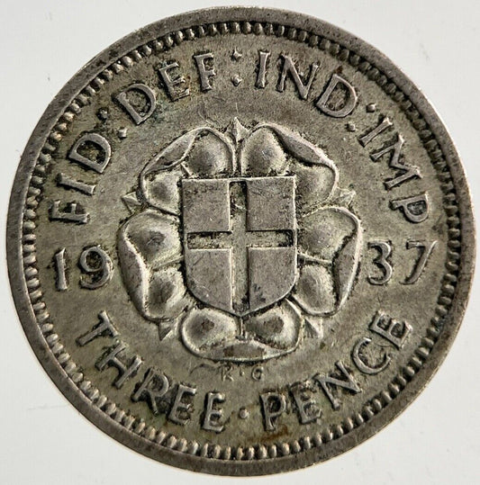 1937 George VI Threepence Silver Coin | Fine Collectable Grade