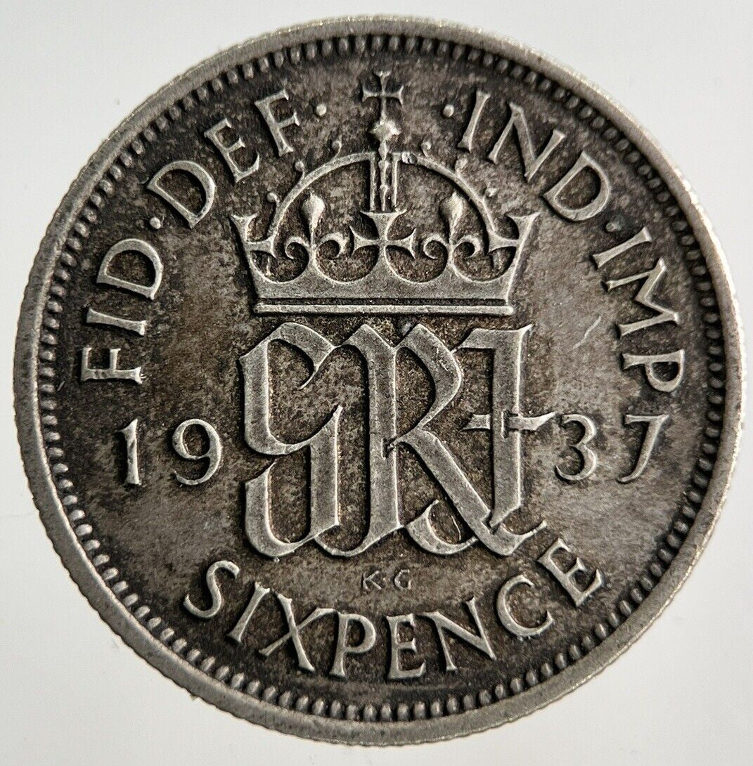 1937 George VI Sixpence Silver Coin | Fine Collectable Grade