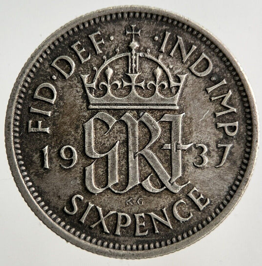 1937 George VI Sixpence Silver Coin | Fine Collectable Grade
