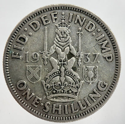 1937 George VI Shilling Silver Coin | Fine Collectable Grade