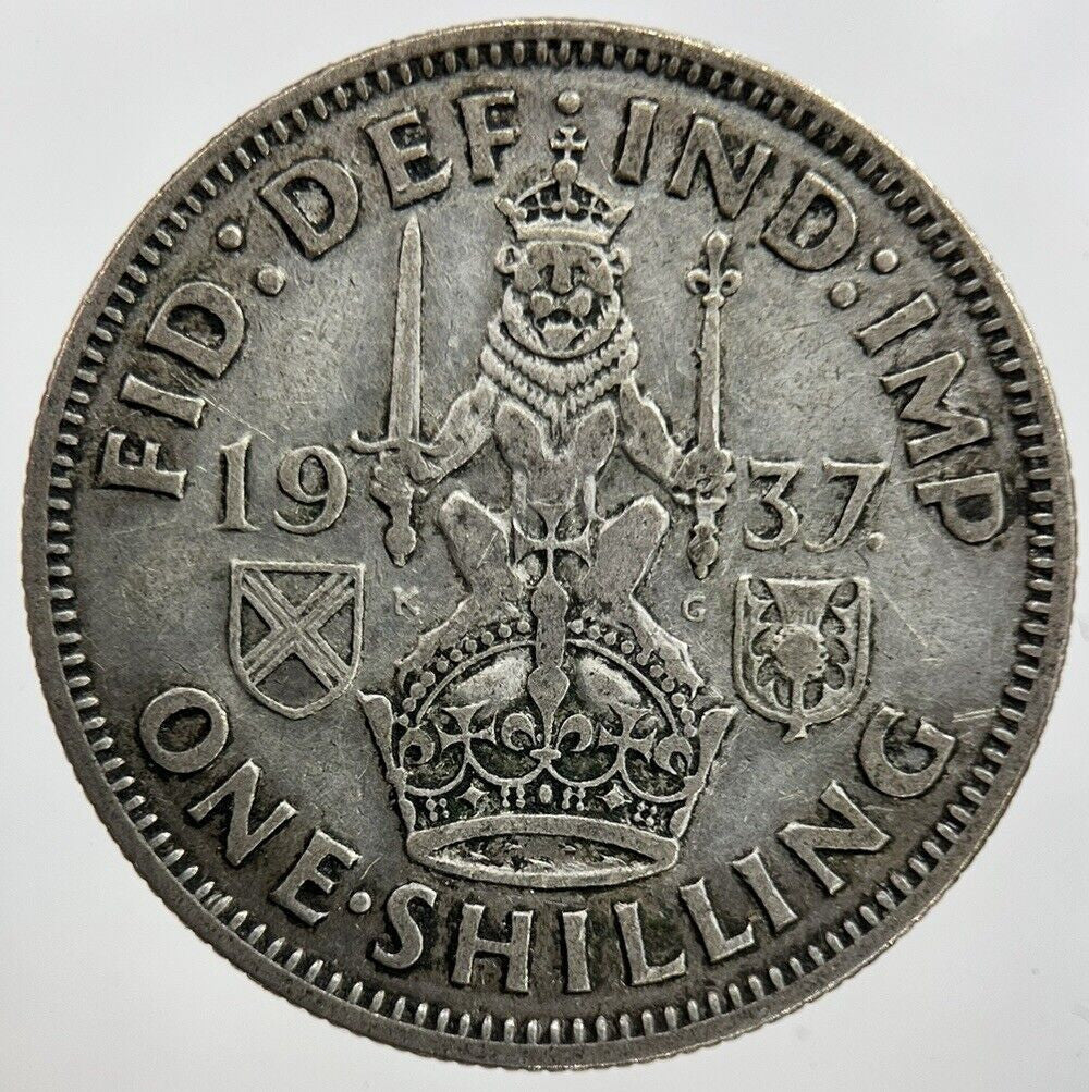 1937 George VI Shilling Silver Coin | Fine Collectable Grade
