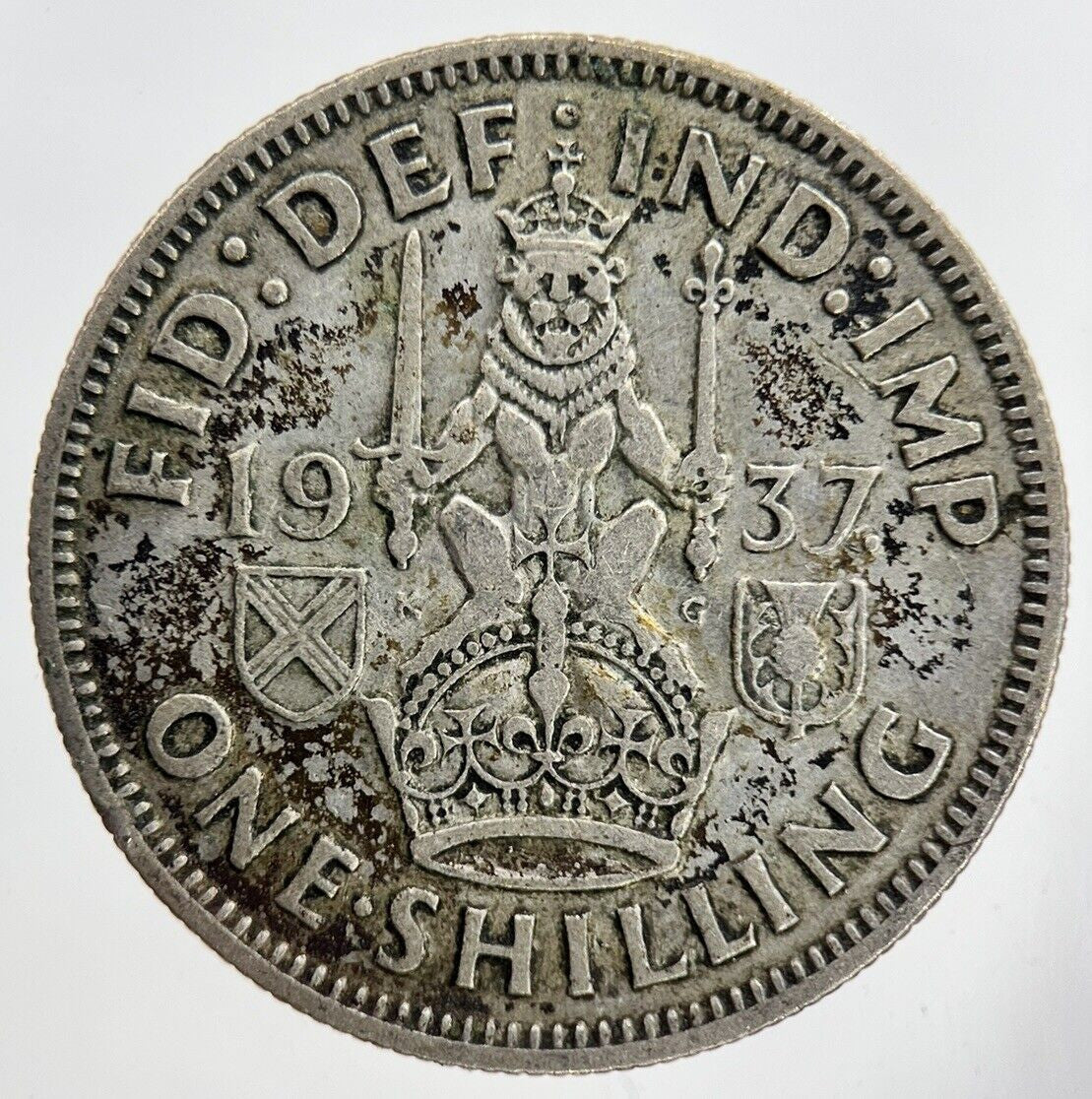 1937 George VI Shilling Silver Coin | Fine Collectable Grade