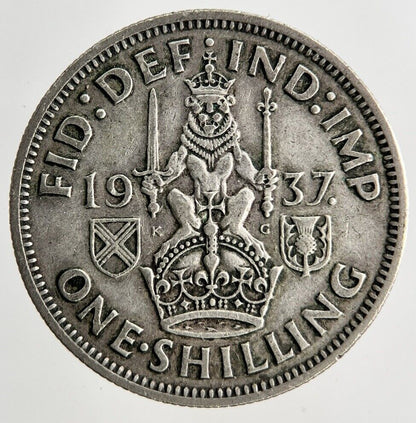 1937 George VI Shilling Silver Coin | Fine Collectable Grade