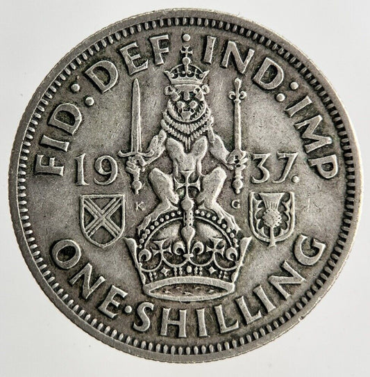 1937 George VI Shilling Silver Coin | Fine Collectable Grade