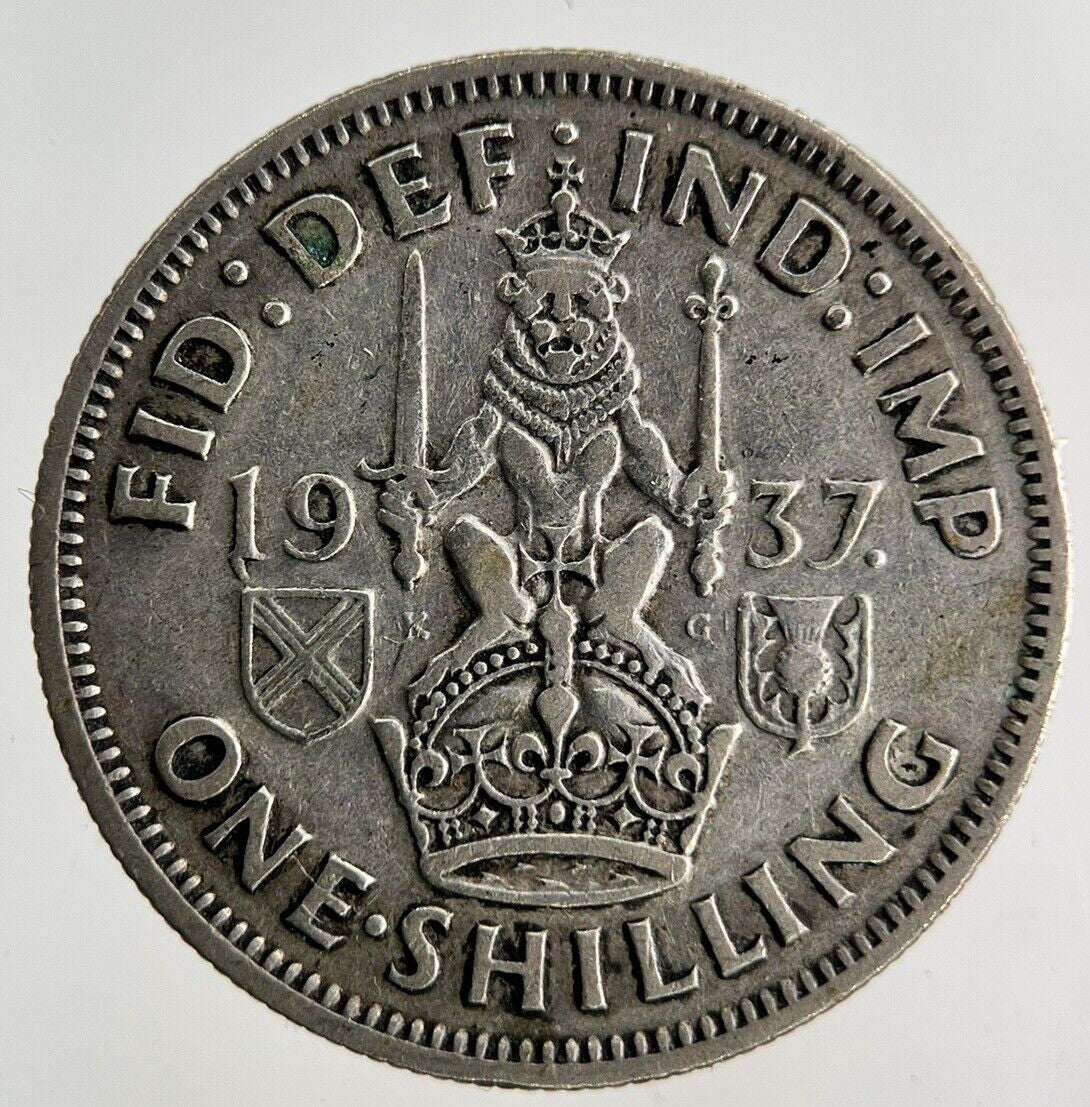 1937 George VI Shilling Silver Coin | Fine Collectable Grade