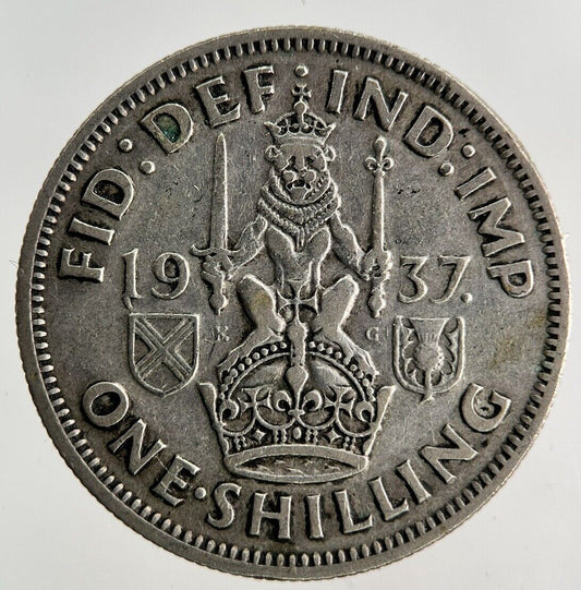 1937 George VI Shilling Silver Coin | Fine Collectable Grade
