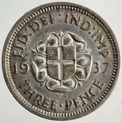 1937 George VI Threepence Silver Coin | Fine Collectable Grade