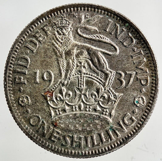 1937 George VI Shilling Silver Coin | Very High Grade