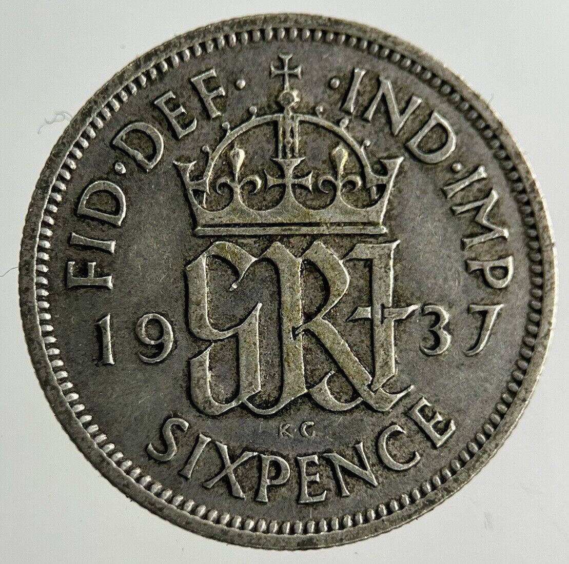 1937 George VI Sixpence Silver Coin | Fine Collectable Grade