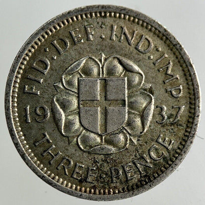 1937 George VI Threepence Silver Coin | Fine Collectable Grade