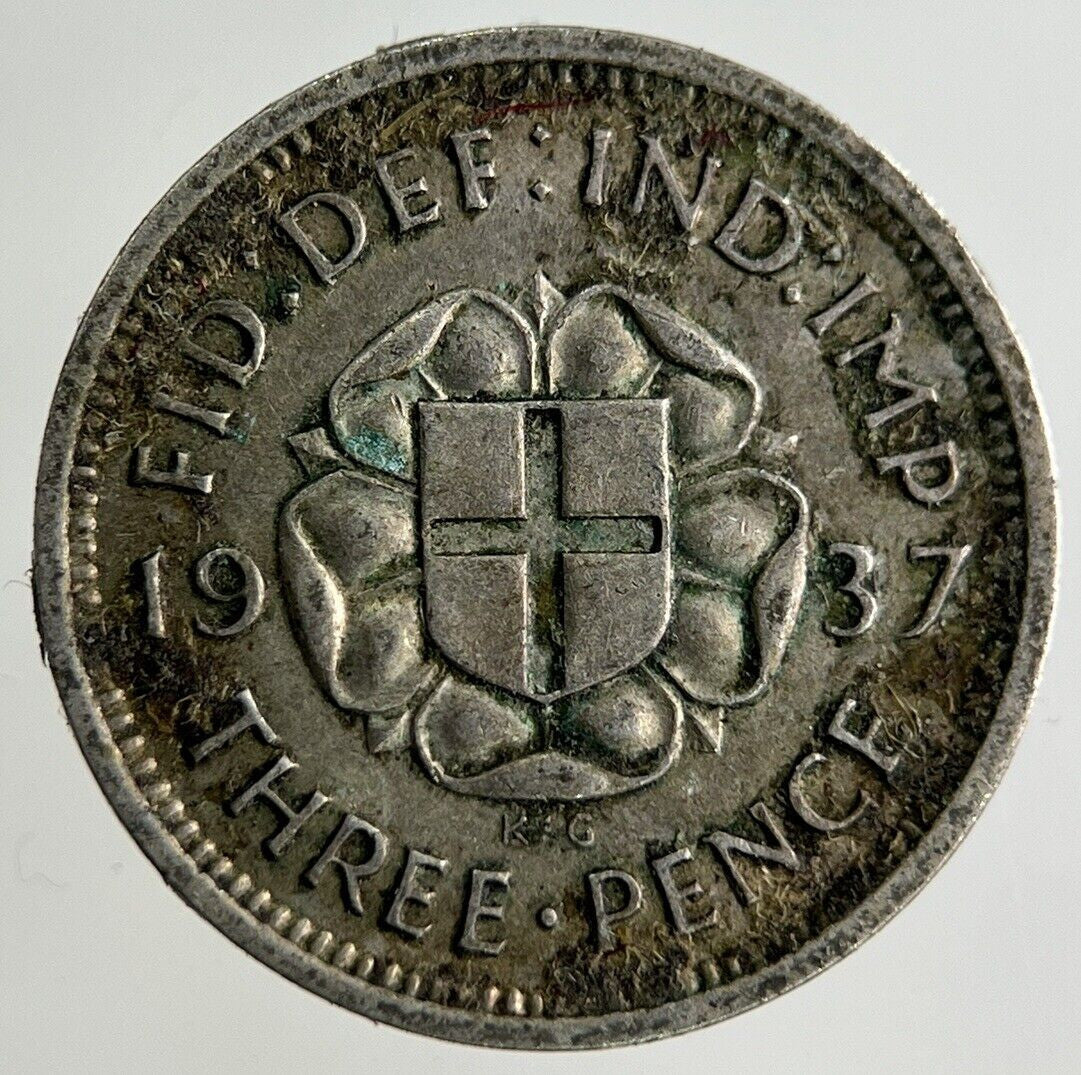 1937 George VI Threepence Silver Coin | Fine Collectable Grade