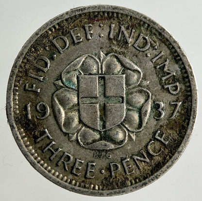 1937 George VI Threepence Silver Coin | Fine Collectable Grade