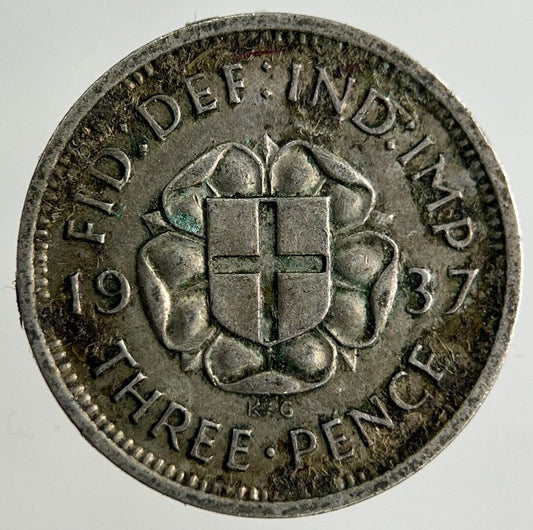 1937 George VI Threepence Silver Coin | Fine Collectable Grade