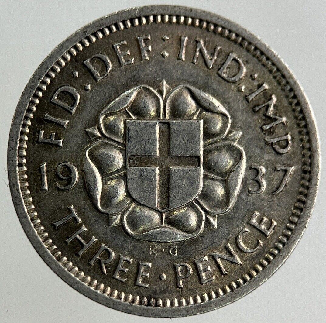 1937 George VI Threepence Silver Coin | Fine Collectable Grade