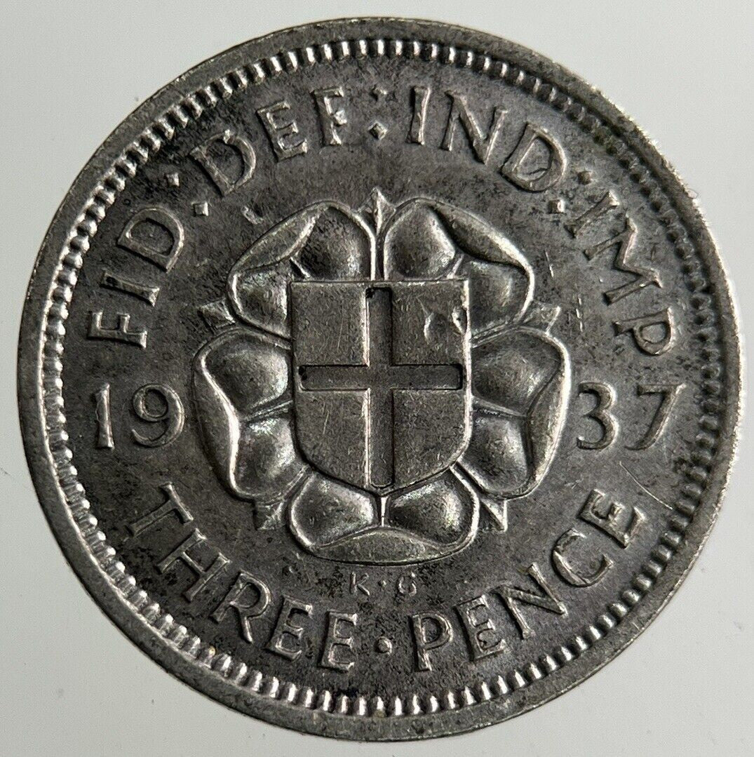 1937 George VI Threepence Silver Coin | Fine Collectable Grade