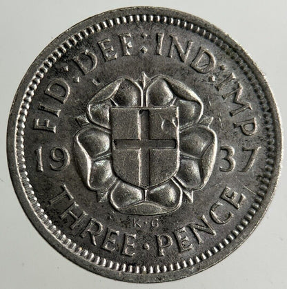 1937 George VI Threepence Silver Coin | Fine Collectable Grade
